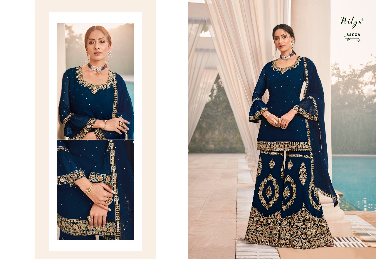 Lt Nitya Presents Vol 164 Designer Georgette Party Wear Heavy Salwar Suits Exporter