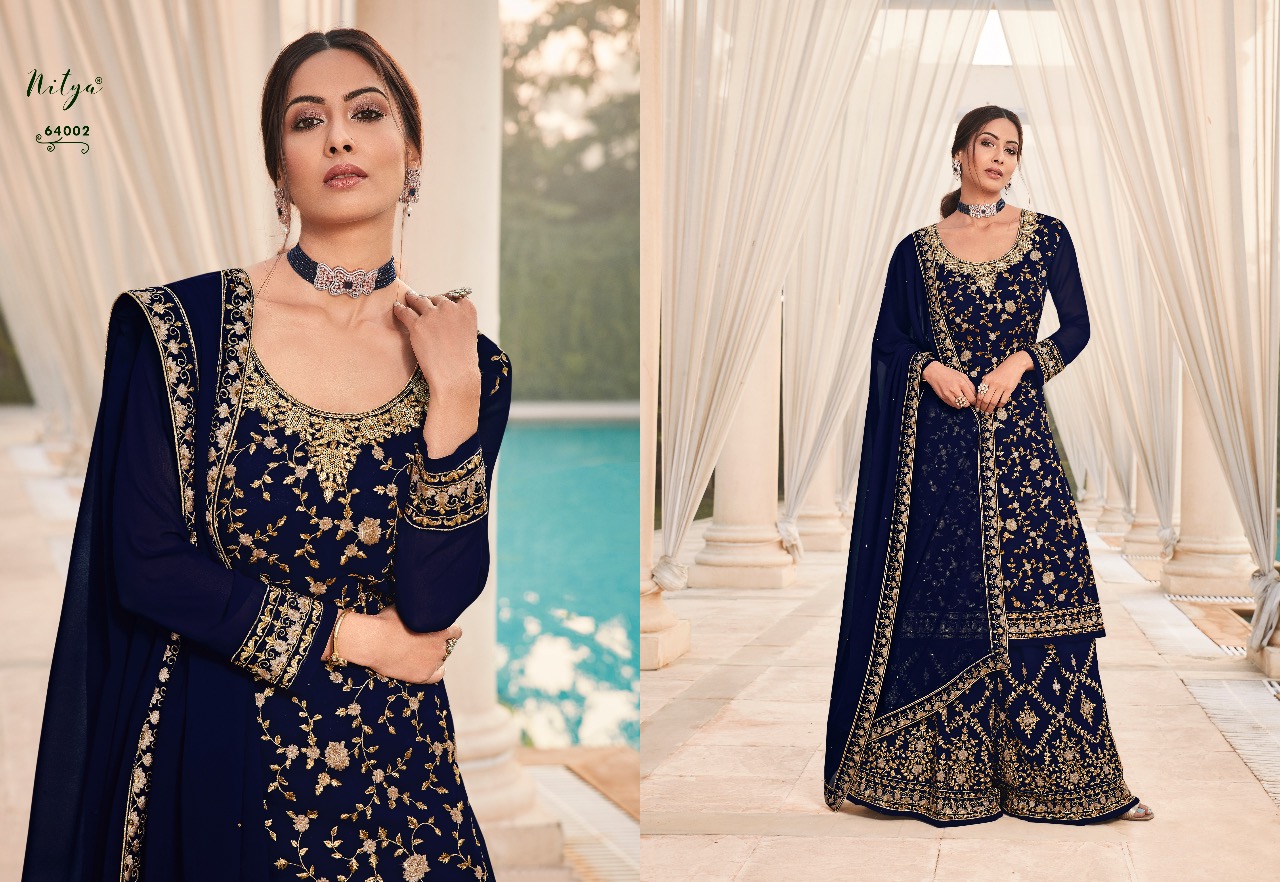 Lt Nitya Presents Vol 164 Designer Georgette Party Wear Heavy Salwar Suits Exporter