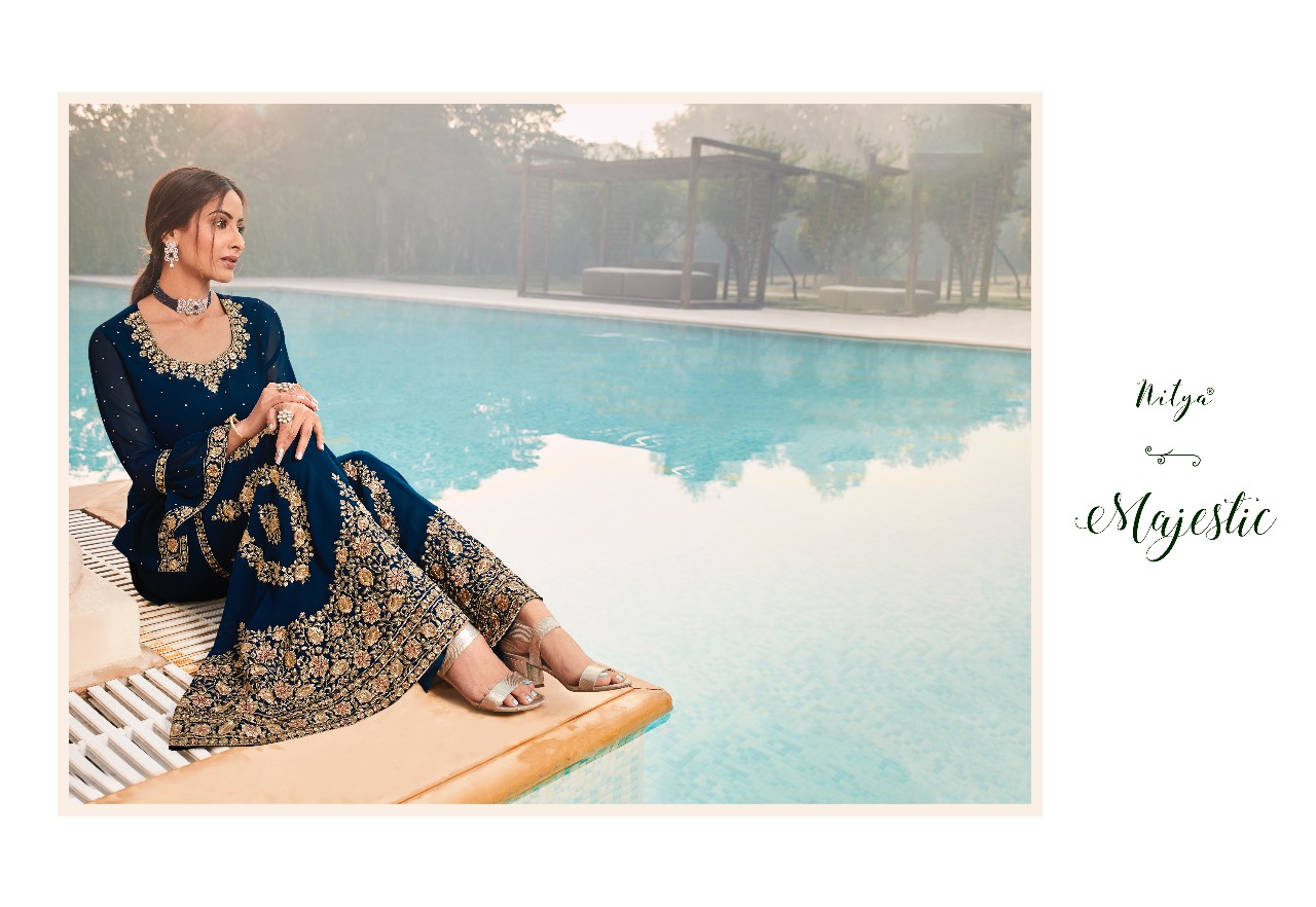 Lt Nitya Presents Vol 164 Designer Georgette Party Wear Heavy Salwar Suits Exporter