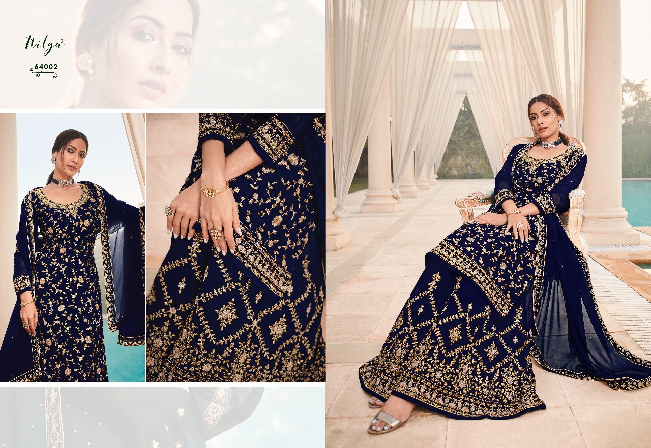 Lt Nitya Presents Vol 164 Designer Georgette Party Wear Heavy Salwar Suits Exporter
