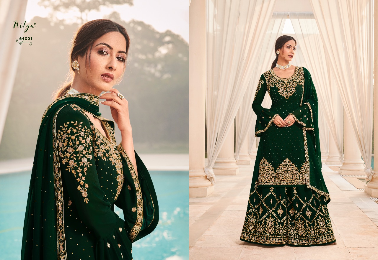 Lt Nitya Presents Vol 164 Designer Georgette Party Wear Heavy Salwar Suits Exporter