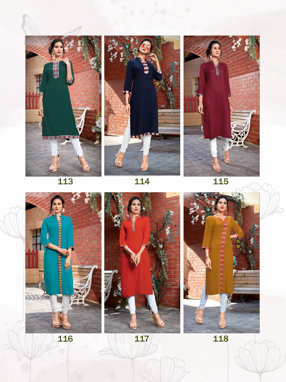 Maryam By Syasii Designer Latest Formal Wear Rayon Kurti Catalogs At Chipest Price