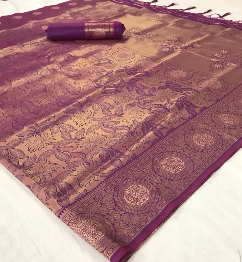 Raj Tex Launch Kalaksha Silk Soft Silk Handloom Weaving Heavy Look Saree Catalogs