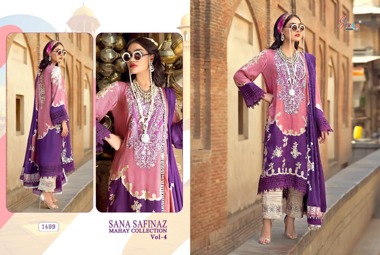 Sana Safinaz Mahay Collection Vol 4 By Shree Fab Jam Cotton Print Salwar Suits Catalogs