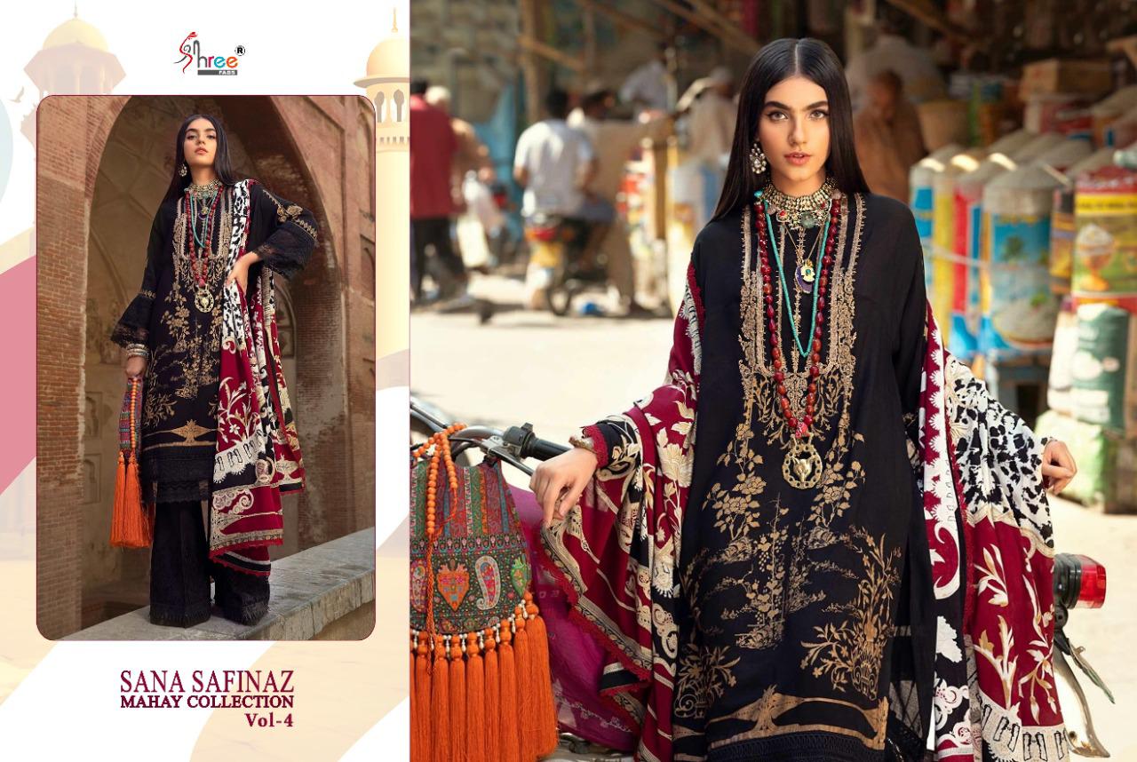 Sana Safinaz Mahay Collection Vol 4 By Shree Fab Jam Cotton Print Salwar Suits Catalogs