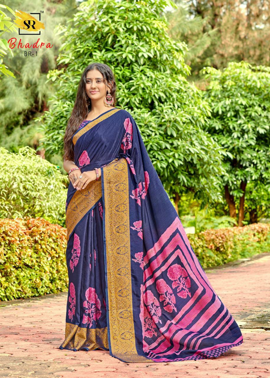 Sr Launching Bhadra Pure Dola Viscose Border Exclusive Saree Online Catalogs Seller