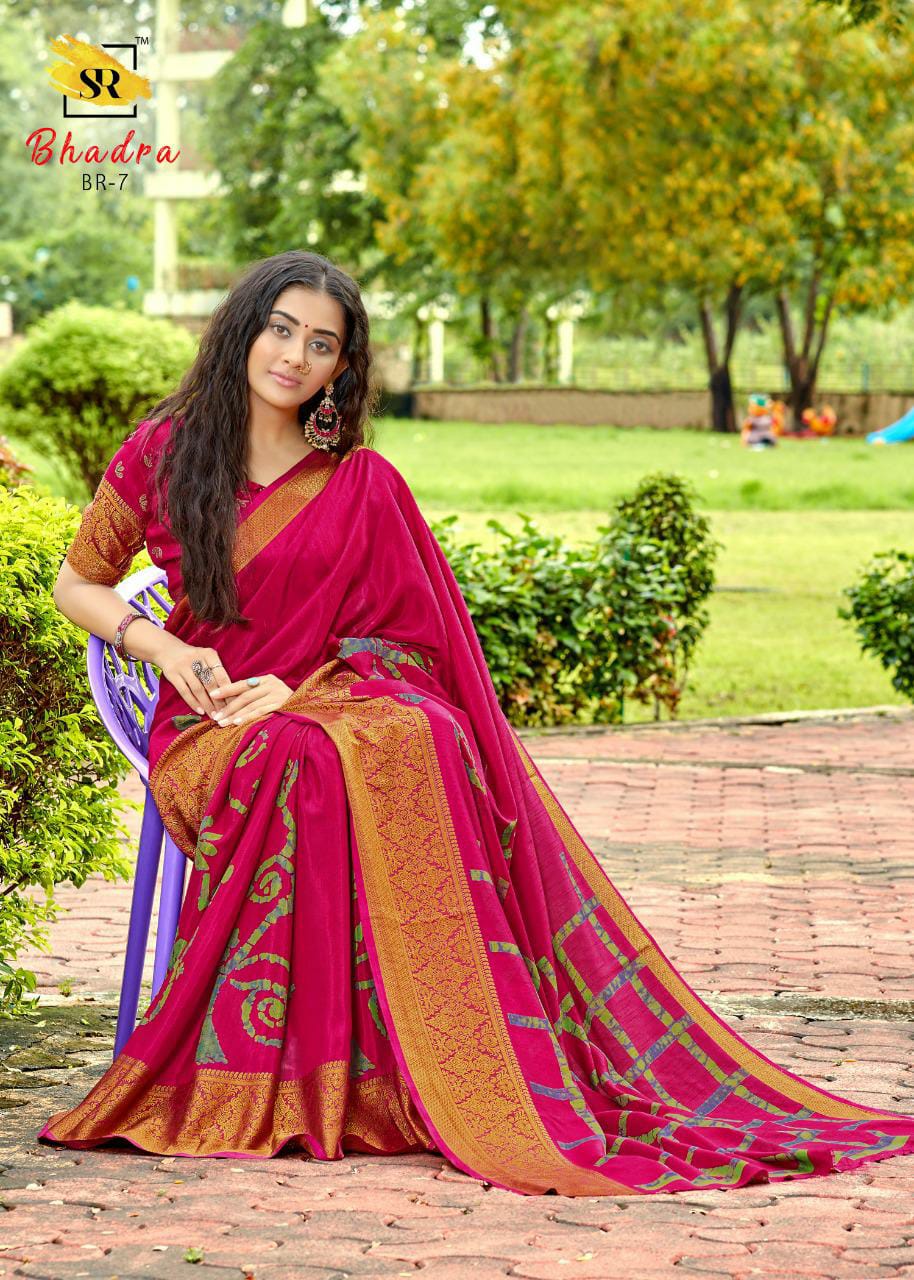 Sr Launching Bhadra Pure Dola Viscose Border Exclusive Saree Online Catalogs Seller