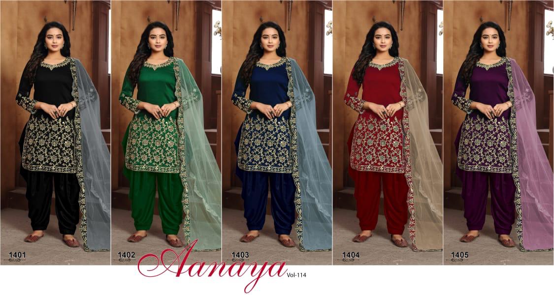 Twisha Presents Aanaya Vol 114 Art Silk Glamours Look Designer Salwar Suits Catalogs