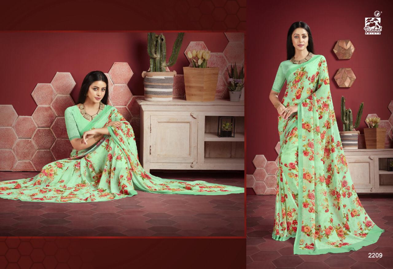 Vishal Fashion Presents Mishti Exclusive Georgette Stylish Saree Catalogs For Ladies Collections