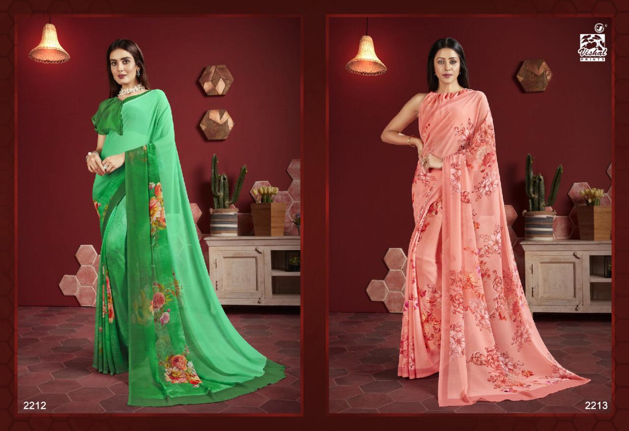 Vishal Fashion Presents Mishti Exclusive Georgette Stylish Saree Catalogs For Ladies Collections