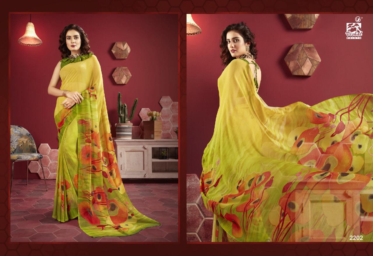 Vishal Fashion Presents Mishti Exclusive Georgette Stylish Saree Catalogs For Ladies Collections