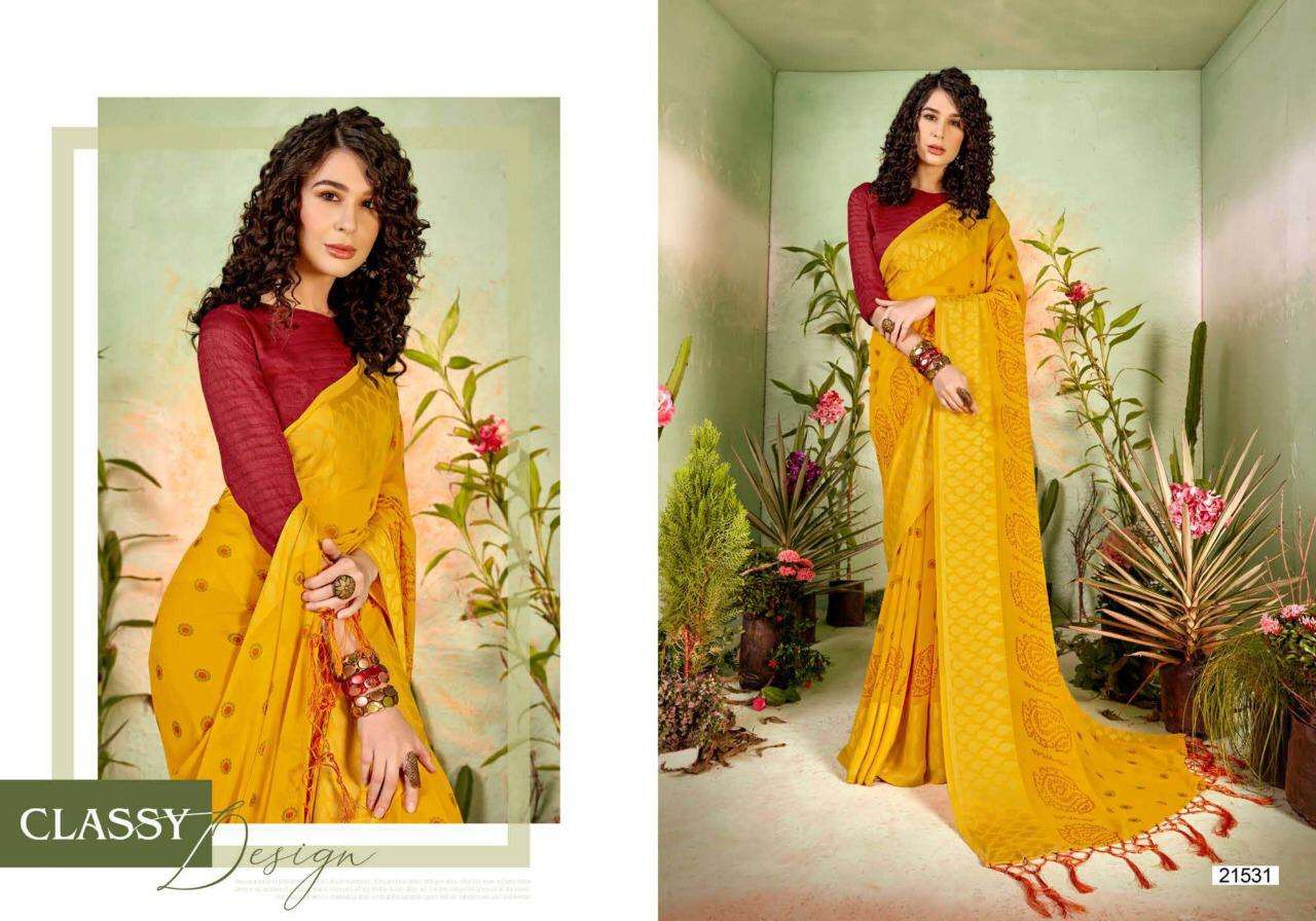 5d designer amber vol 4 georgette jacquard border saris catalog wholesale 