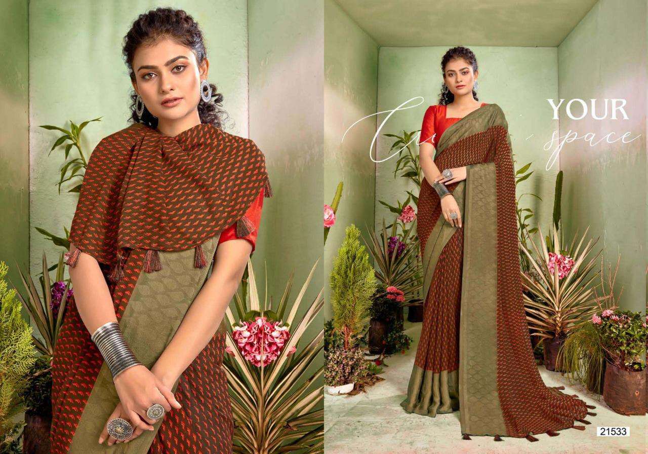5d designer amber vol 4 georgette jacquard border saris catalog wholesale 