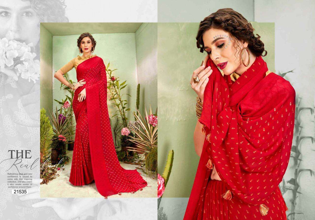 5d designer amber vol 4 georgette jacquard border saris catalog wholesale 
