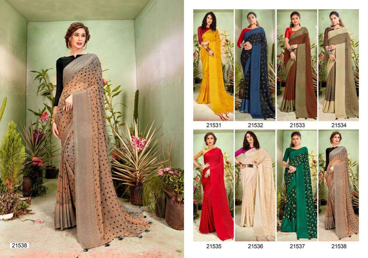 5d designer amber vol 4 georgette jacquard border saris catalog wholesale 