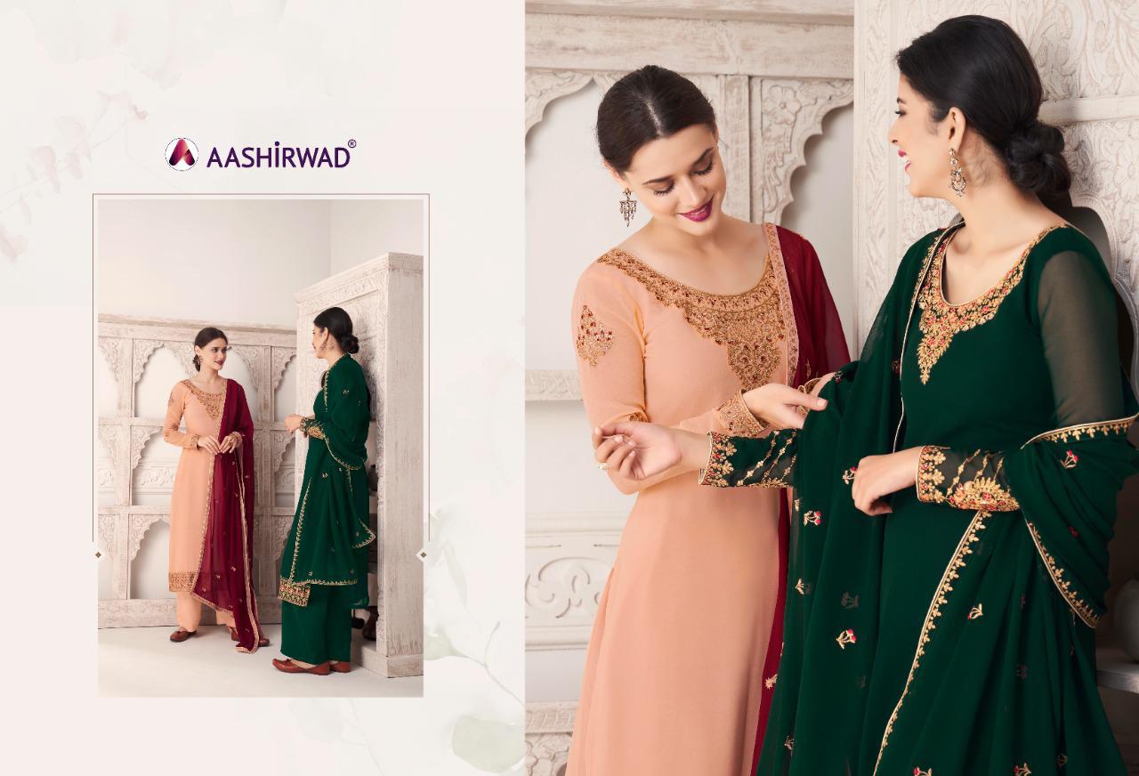 Aashirwad Creation Maria 8332-8337 Series Georgette Long Salwar Kameez Catalog Store