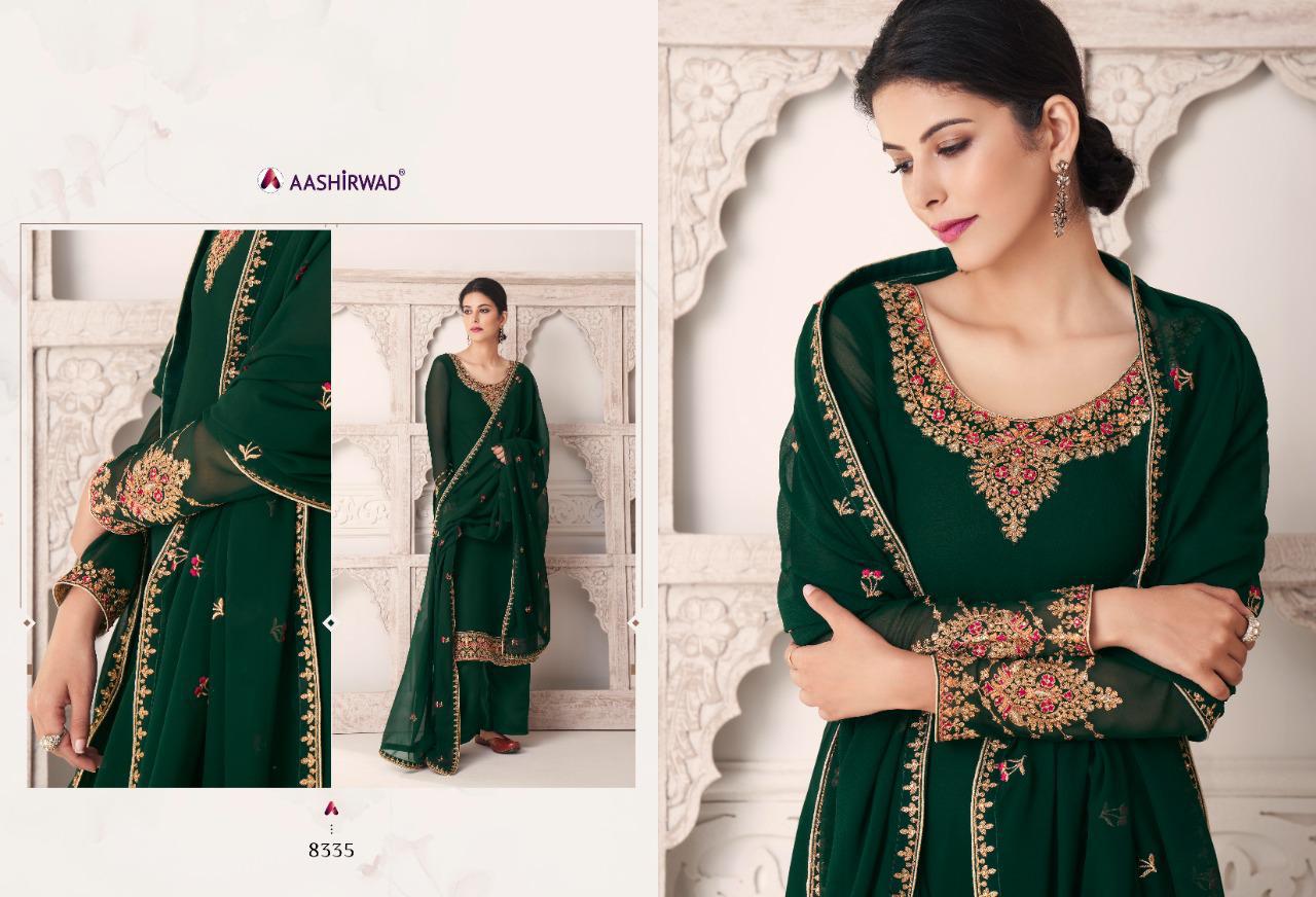 Aashirwad Creation Maria 8332-8337 Series Georgette Long Salwar Kameez Catalog Store