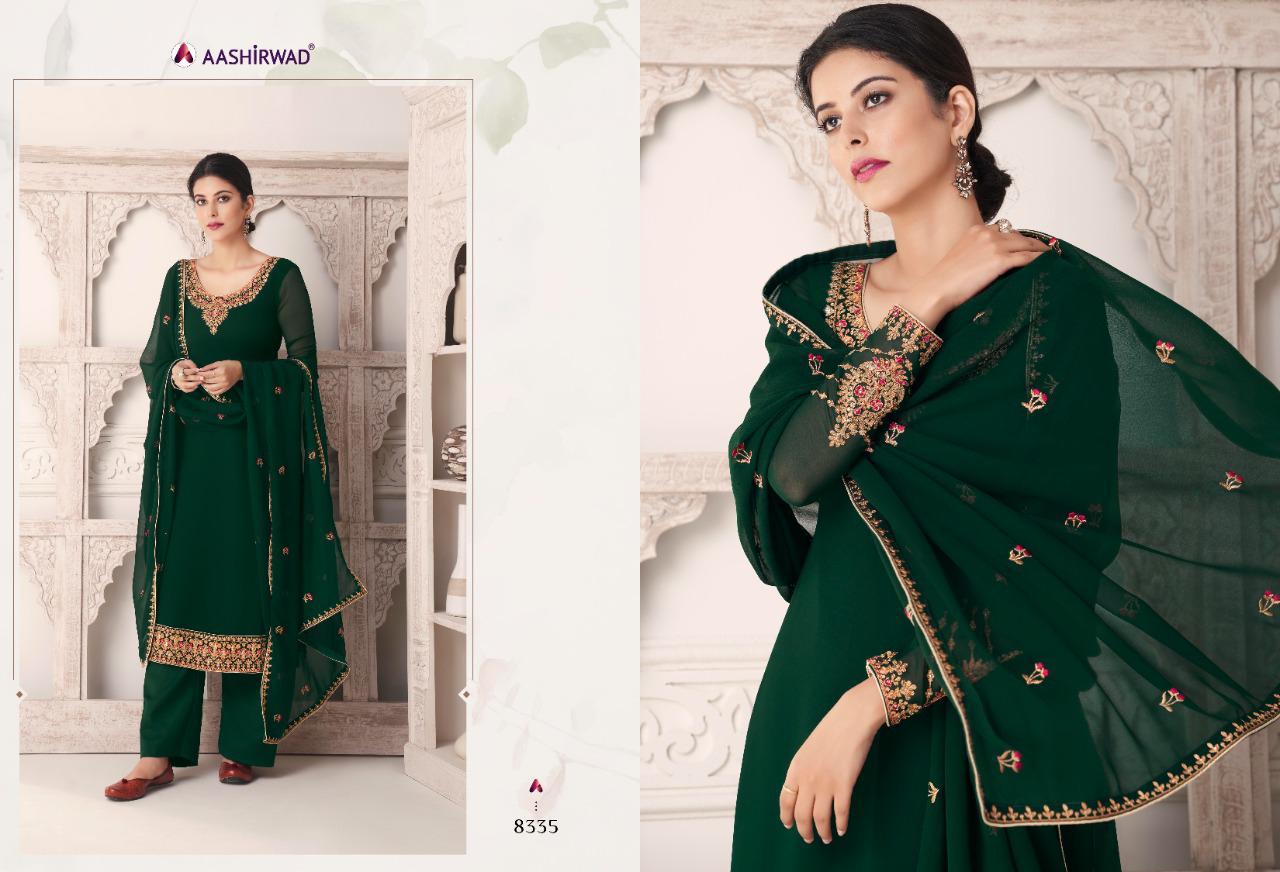 Aashirwad Creation Maria 8332-8337 Series Georgette Long Salwar Kameez Catalog Store