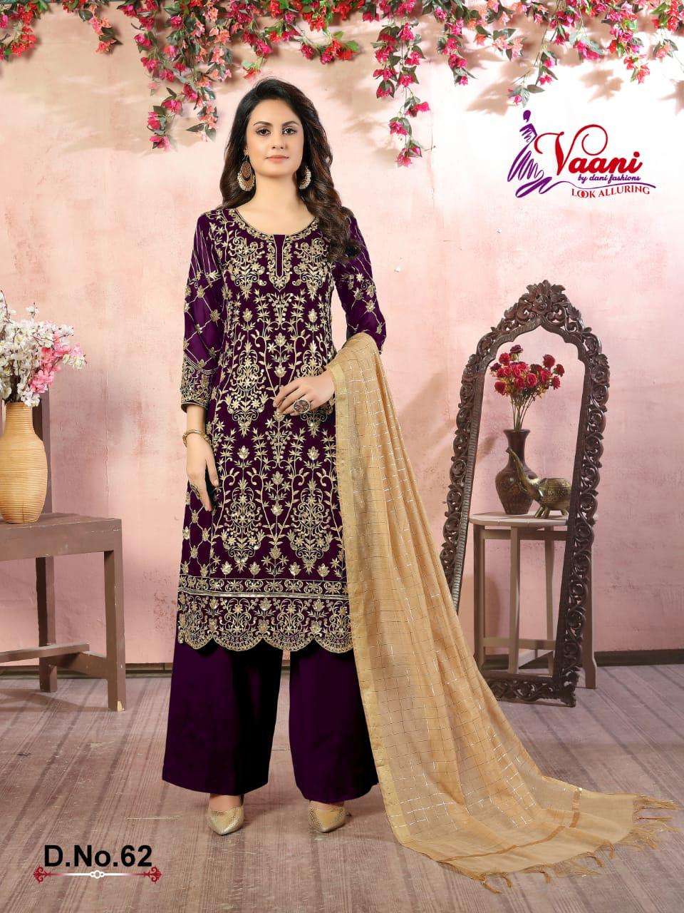 dani fashions vaani vol 6 georgette salwar suits catalog at best rates on krishna creation