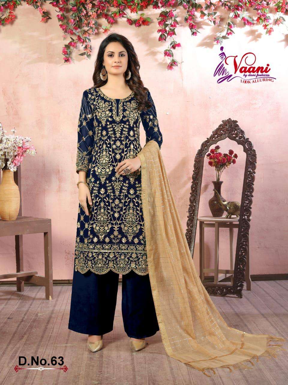 dani fashions vaani vol 6 georgette salwar suits catalog at best rates on krishna creation