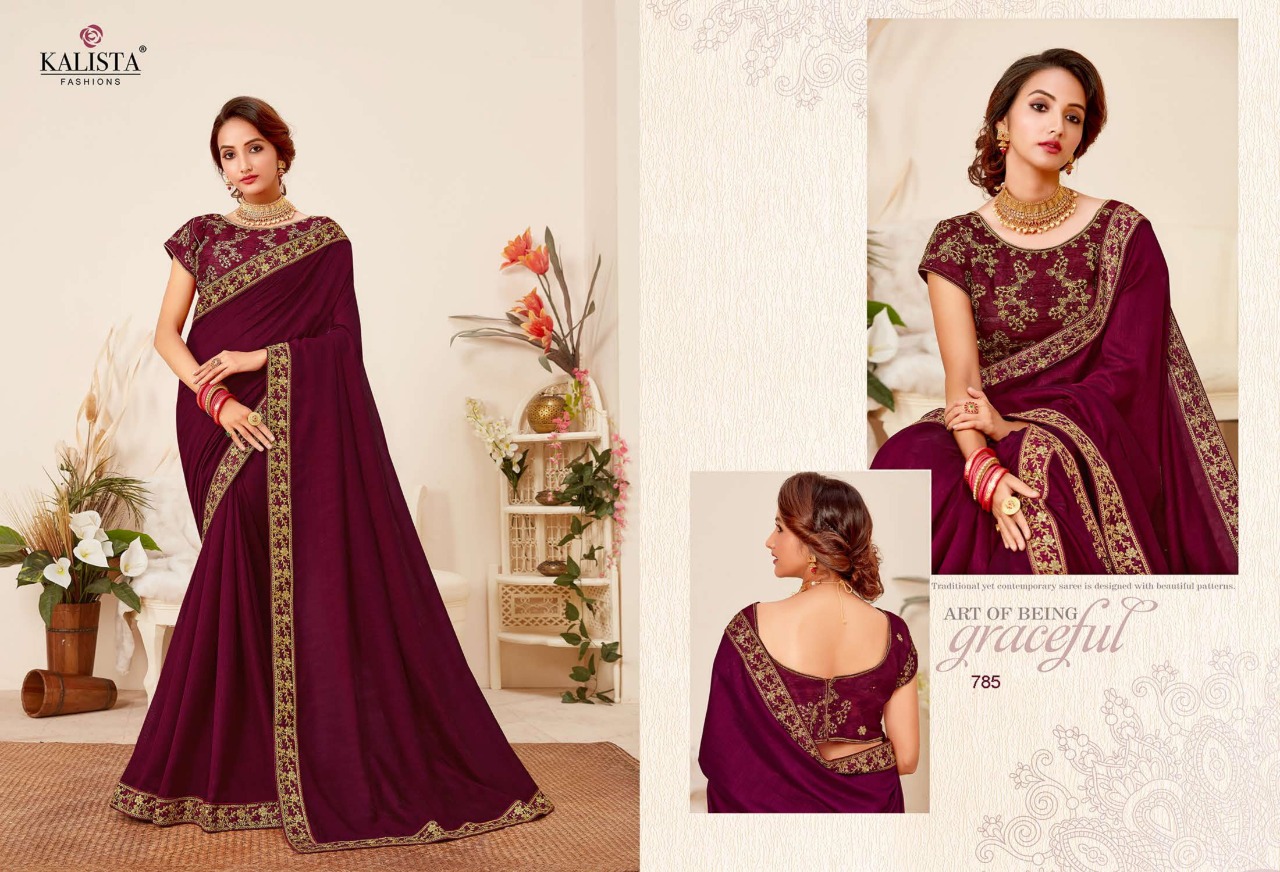 Dollar By Kalista Glamours Look Vichitra Silk Functional Wear Saree