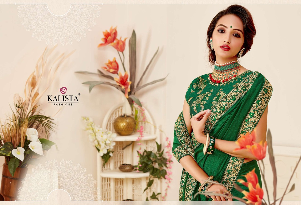 Dollar By Kalista Glamours Look Vichitra Silk Functional Wear Saree