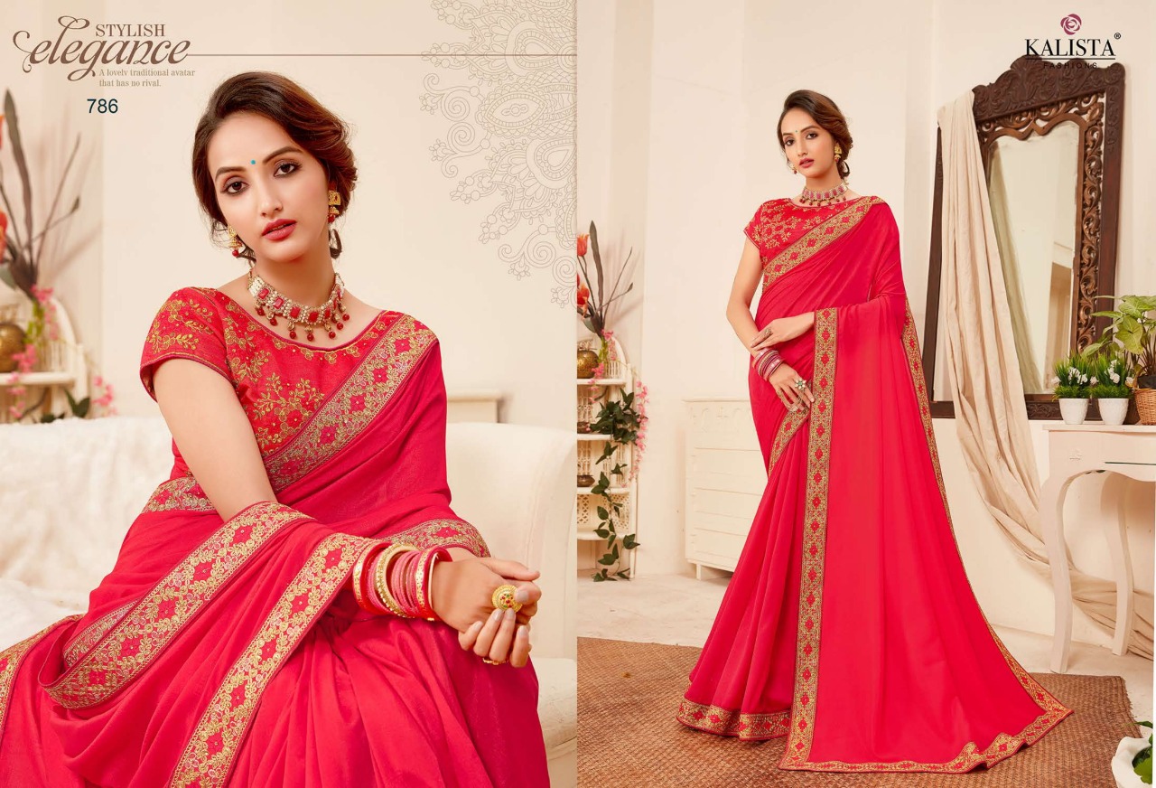 Dollar By Kalista Glamours Look Vichitra Silk Functional Wear Saree