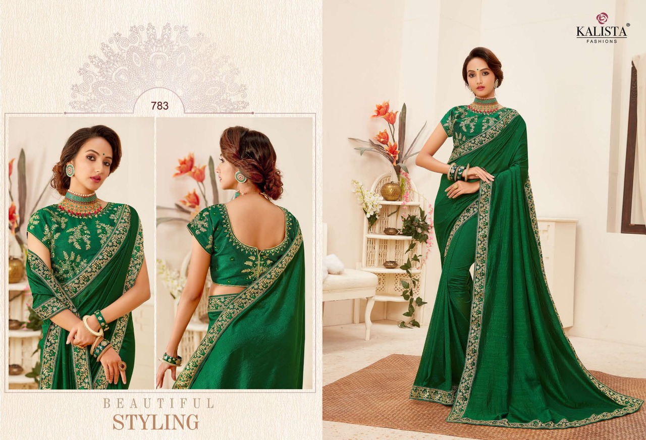 Dollar By Kalista Glamours Look Vichitra Silk Functional Wear Saree