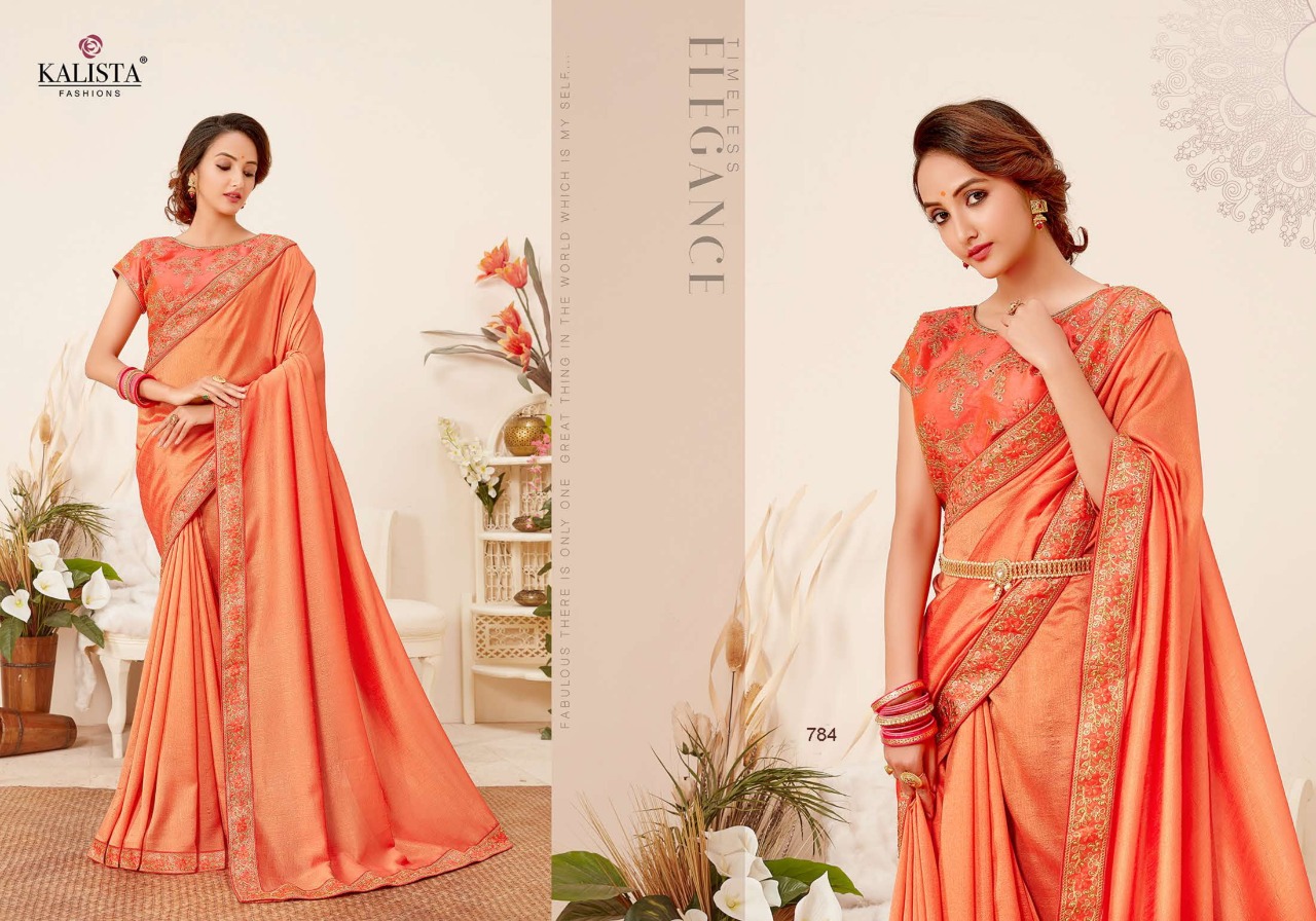 Dollar By Kalista Glamours Look Vichitra Silk Functional Wear Saree