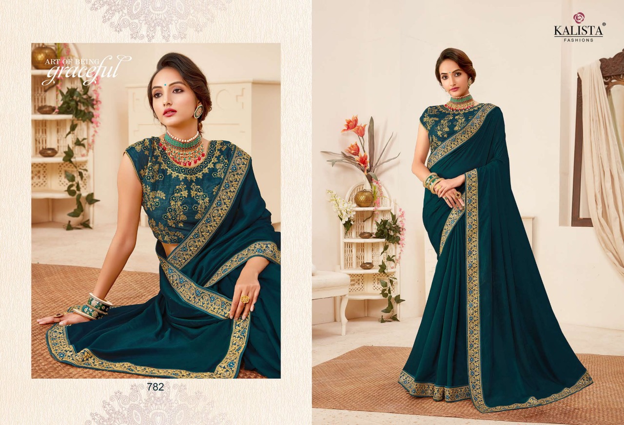 Dollar By Kalista Glamours Look Vichitra Silk Functional Wear Saree