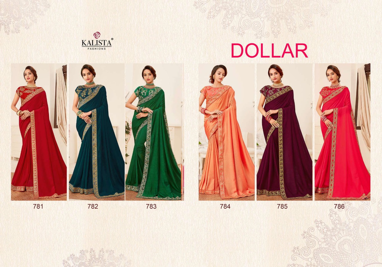 Dollar By Kalista Glamours Look Vichitra Silk Functional Wear Saree