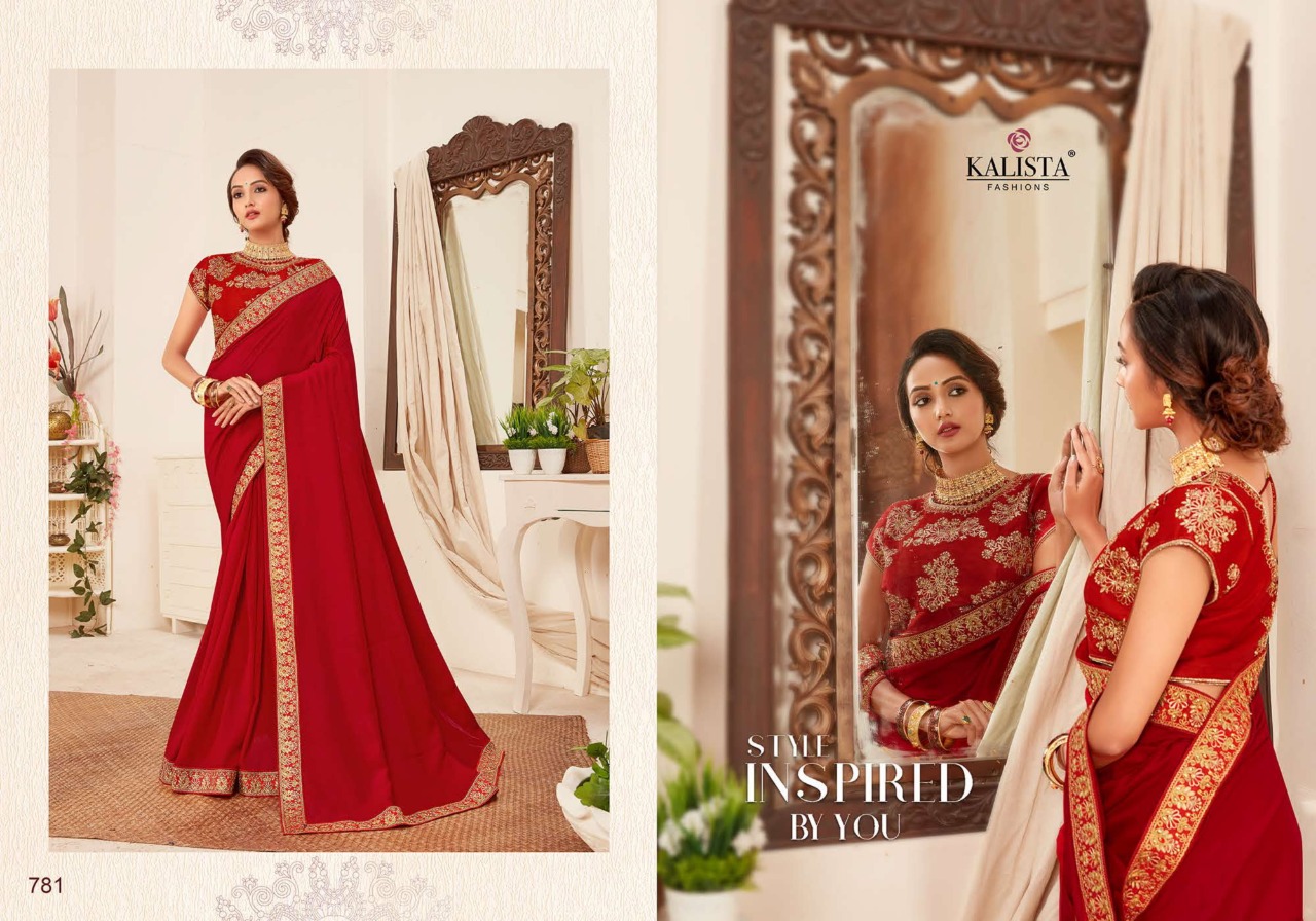 Dollar By Kalista Glamours Look Vichitra Silk Functional Wear Saree