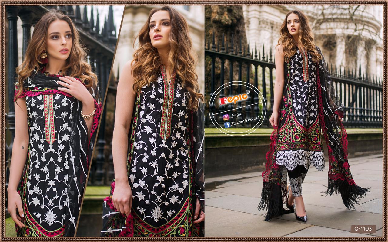 Fepic Rosemeen C 1103 New Design Colors Of Pakistani Suits Exporter
