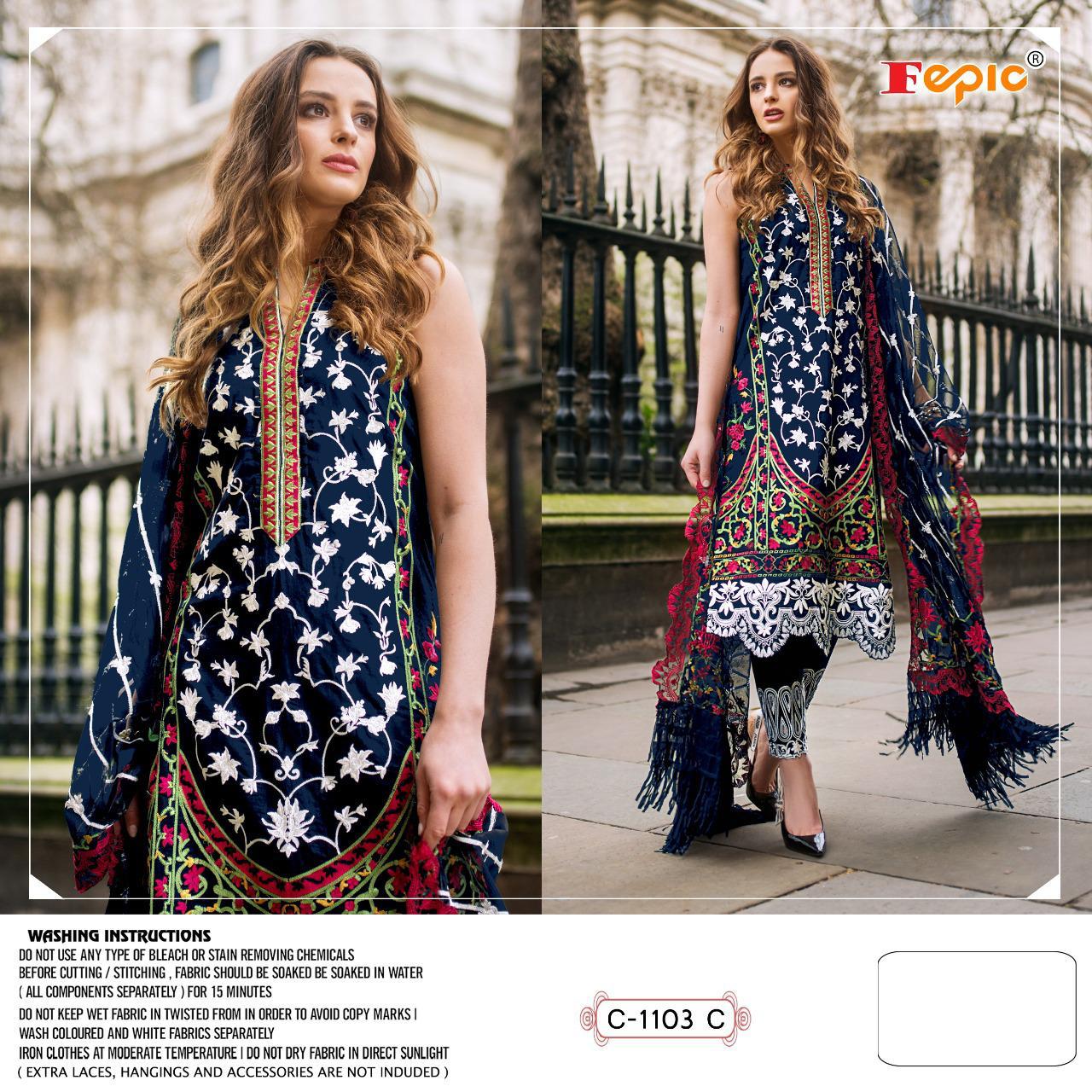 Fepic Rosemeen C 1103 New Design Colors Of Pakistani Suits Exporter