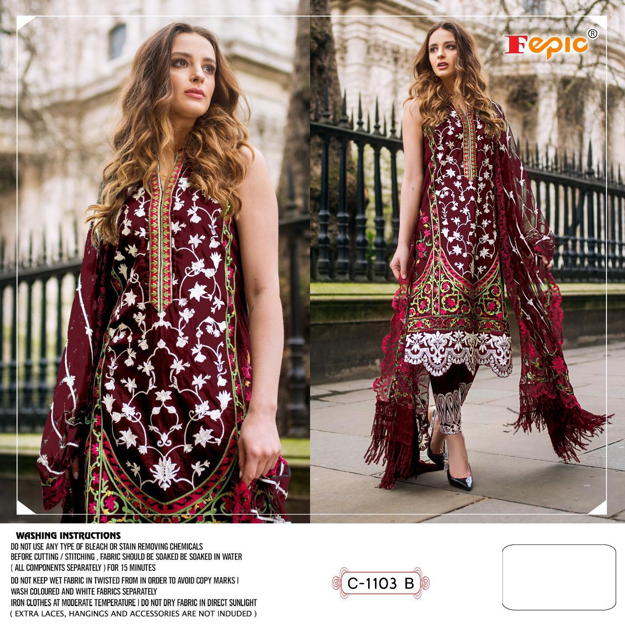 Fepic Rosemeen C 1103 New Design Colors Of Pakistani Suits Exporter