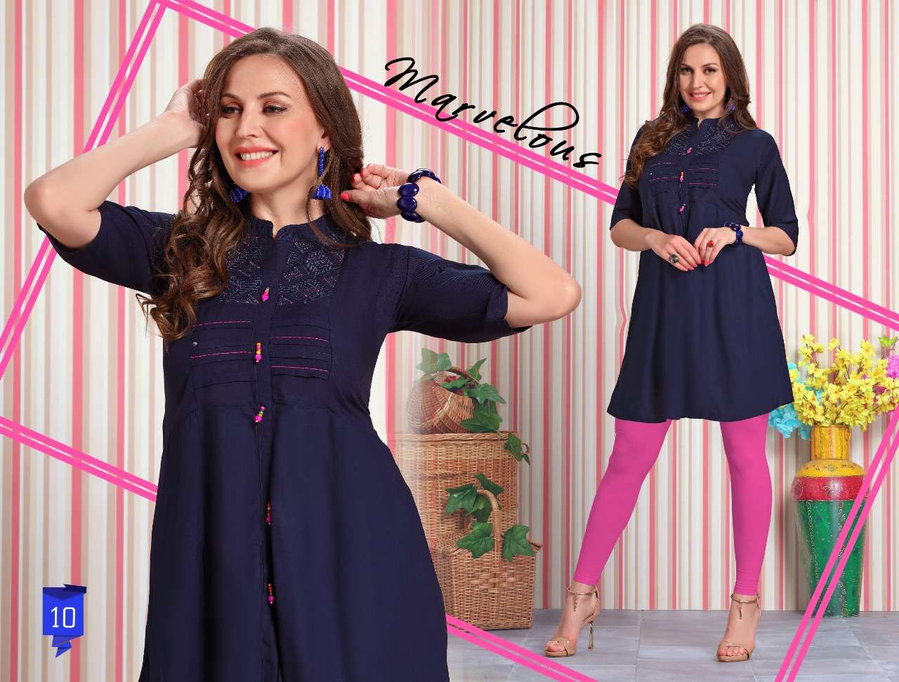 Fizza vol.4 by trendy heavy rayon short top with work kurti catalog collection wholesale best rate surat