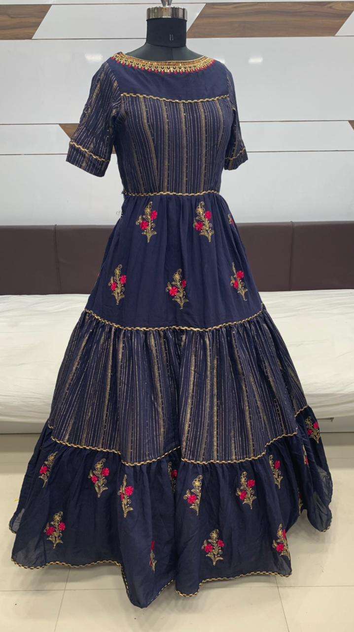 flory vol 12 by shubhkala silk georgette evening party wear long gown wholesaler