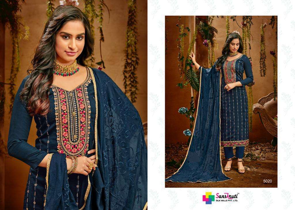 heritage by sanskruti pure jam silk embroidery designer salwar kameez