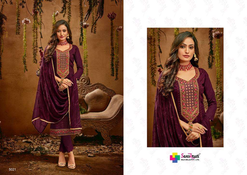 heritage by sanskruti pure jam silk embroidery designer salwar kameez