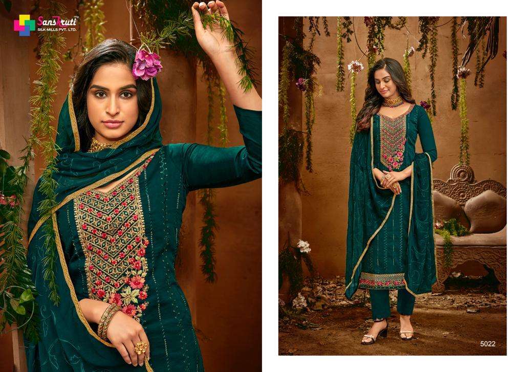 heritage by sanskruti pure jam silk embroidery designer salwar kameez