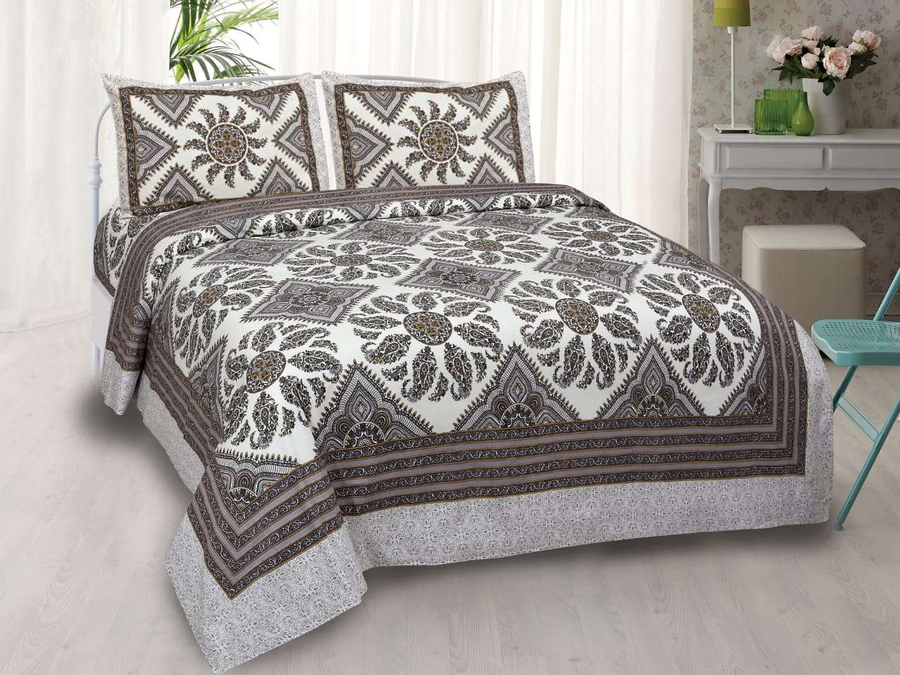 k4u launch rugs new collection in king size cotton bedsheets with pillow cover 