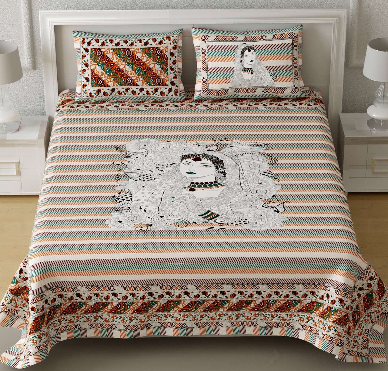 k4u launch rugs new collection in king size cotton bedsheets with pillow cover 