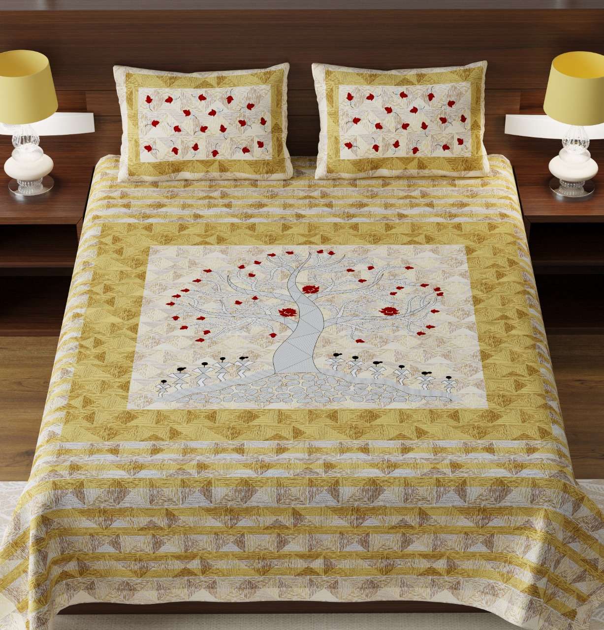 k4u launch rugs new collection in king size cotton bedsheets with pillow cover 