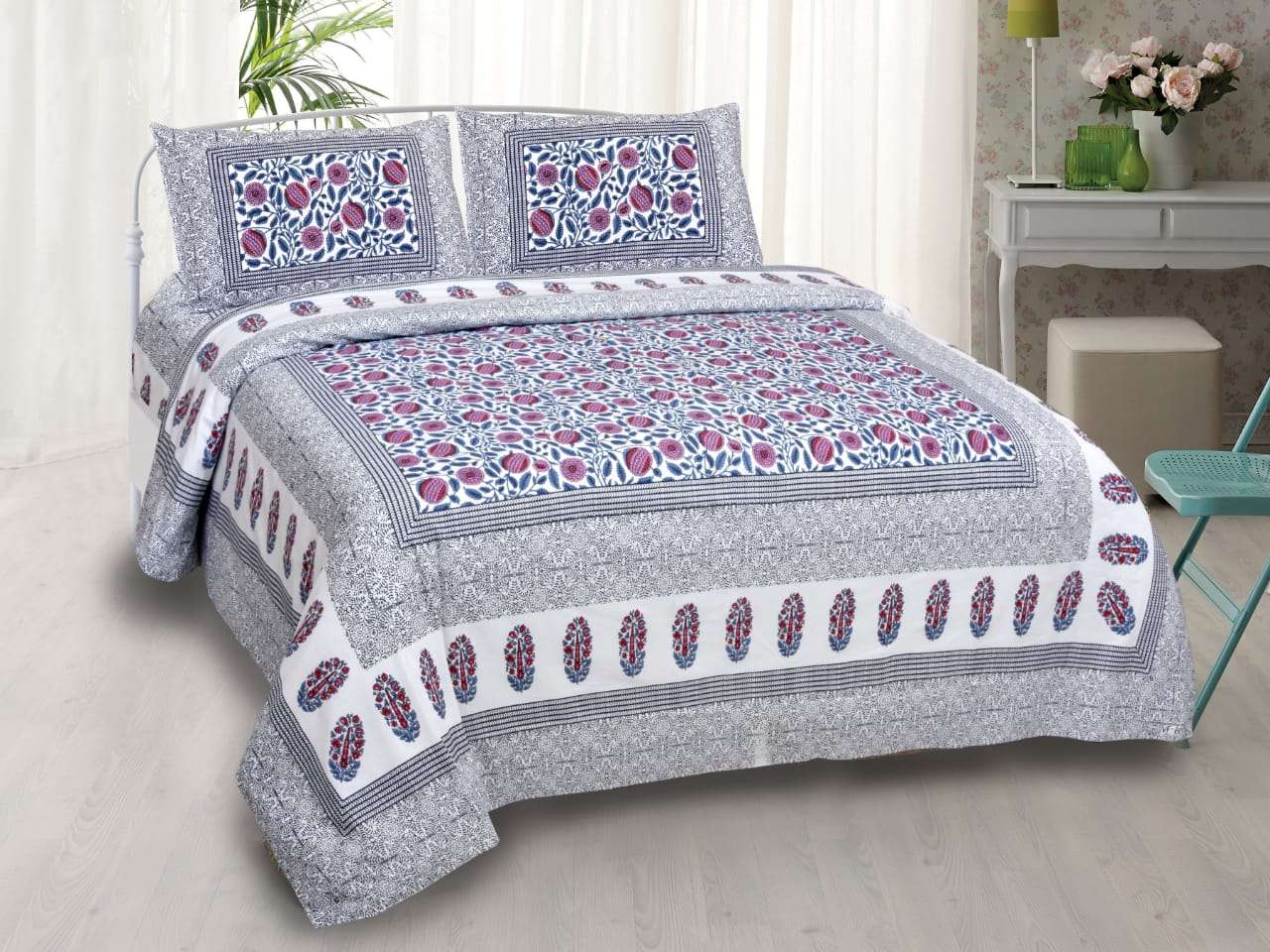 k4u launch rugs new collection in king size cotton bedsheets with pillow cover 