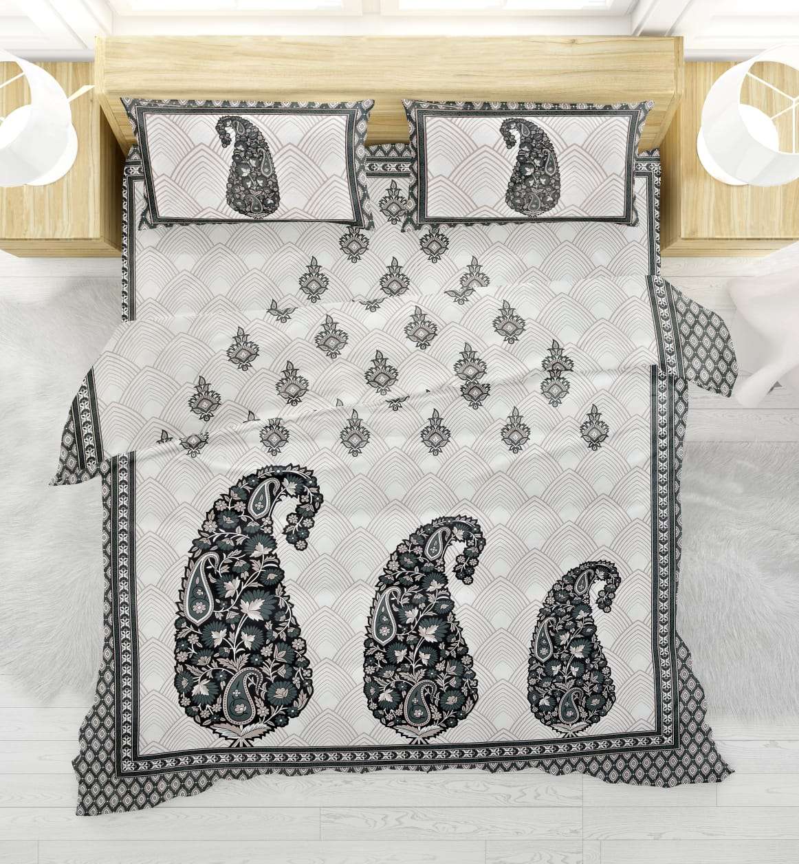 k4u launch rugs new collection in king size cotton bedsheets with pillow cover 