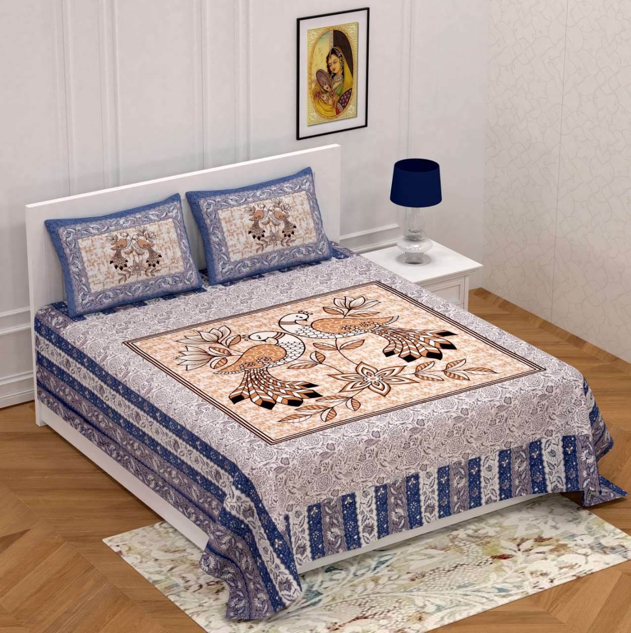 k4u launch rugs new collection in king size cotton bedsheets with pillow cover 