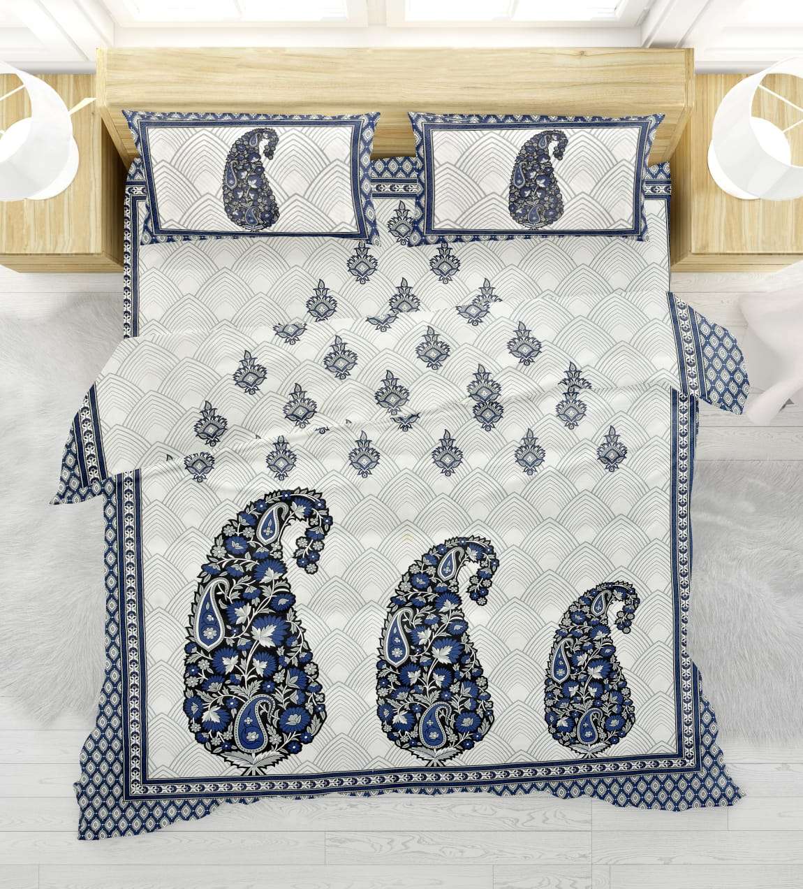 k4u launch rugs new collection in king size cotton bedsheets with pillow cover 