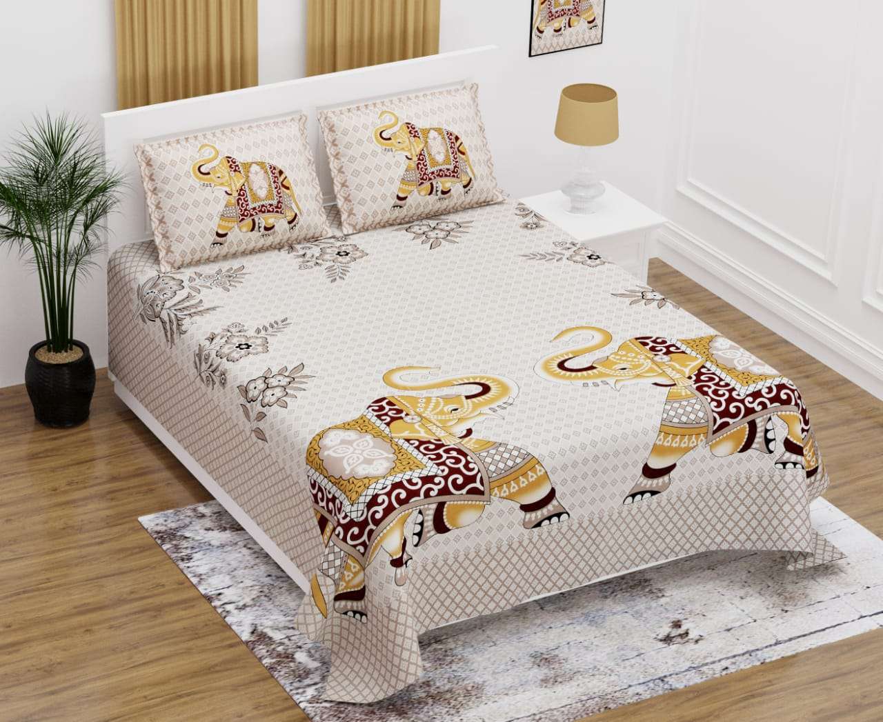 k4u launch rugs new collection in king size cotton bedsheets with pillow cover 