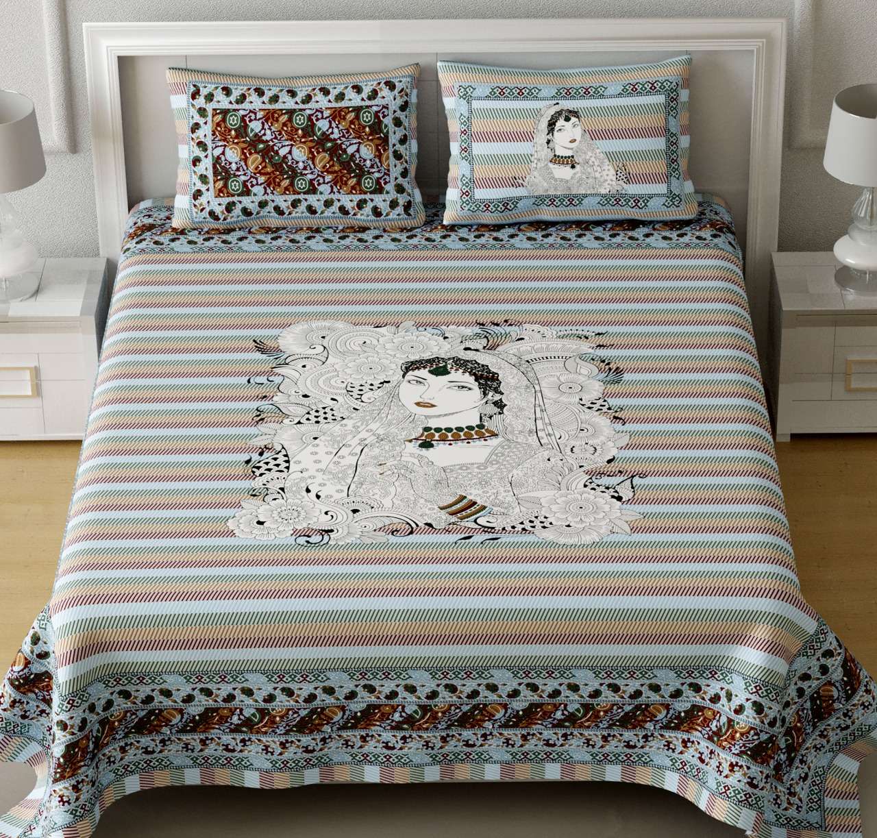 k4u launch rugs new collection in king size cotton bedsheets with pillow cover 