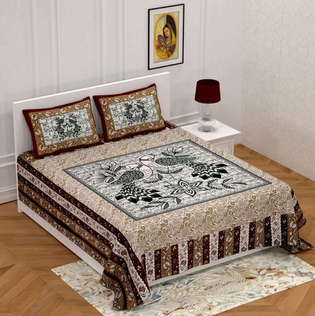 k4u launch rugs new collection in king size cotton bedsheets with pillow cover 